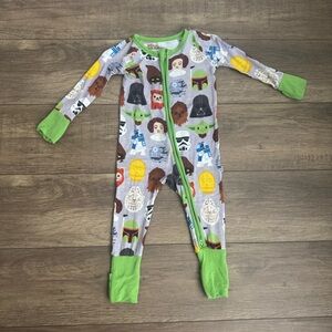 Little Sleepies Star Wars Legends of the Galaxy Bamboo Pajamas 3-6 Months Green